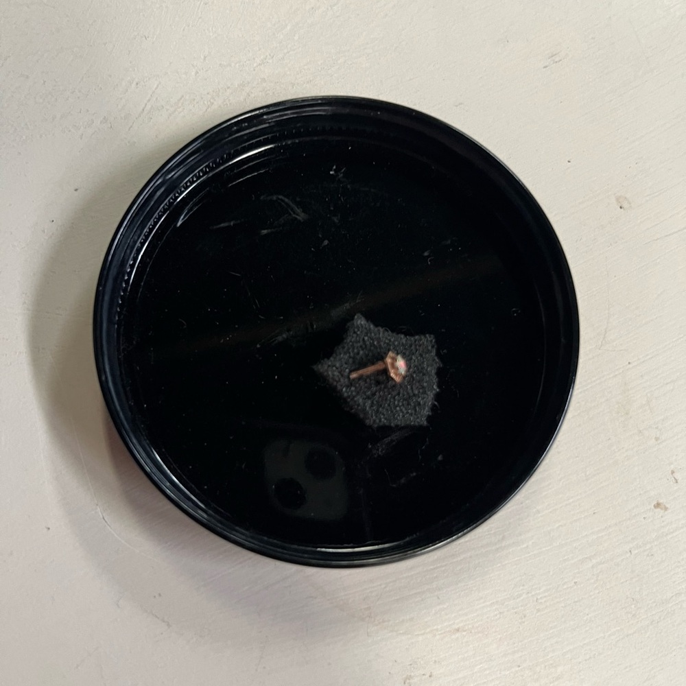 White Opal Sitting Inside Solid Rose Gold 14k Hex… - image 3